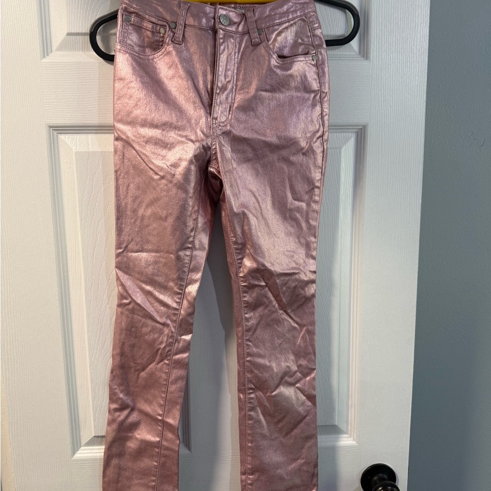 Gemma Rea - Metallic Pink Jeans
